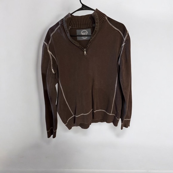 BKE Contour Other - BKE Contour Pullover Mens L Brown Heavy Knit Corduroy Shoulder Gorpcore Hiking
